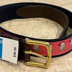 Vineyard Vines Kentucky Derby Mens Belt 36 Mint Julep Horseshoe Nantucket NWT